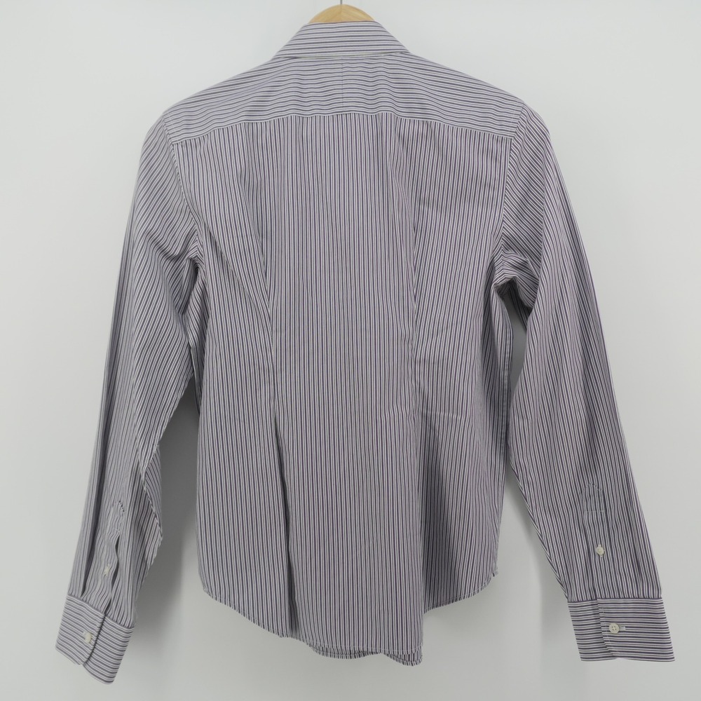 Lauren Ralph Lauren Button Down Womens S Purple Striped Non-Iron Cotton Shirt - Picture 3 of 8